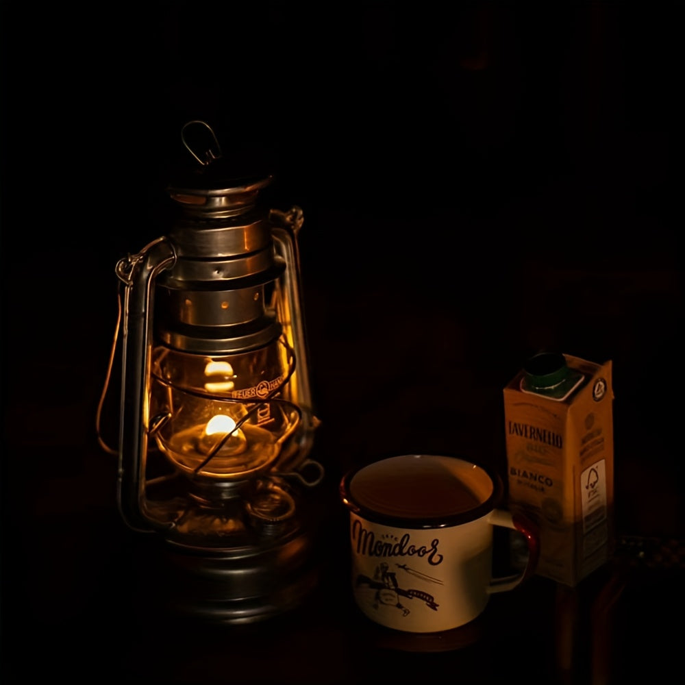 2 X Retro Outdoor Fuel Lamps - Matte Metal Finish - Add nostalgia to your Camping trip