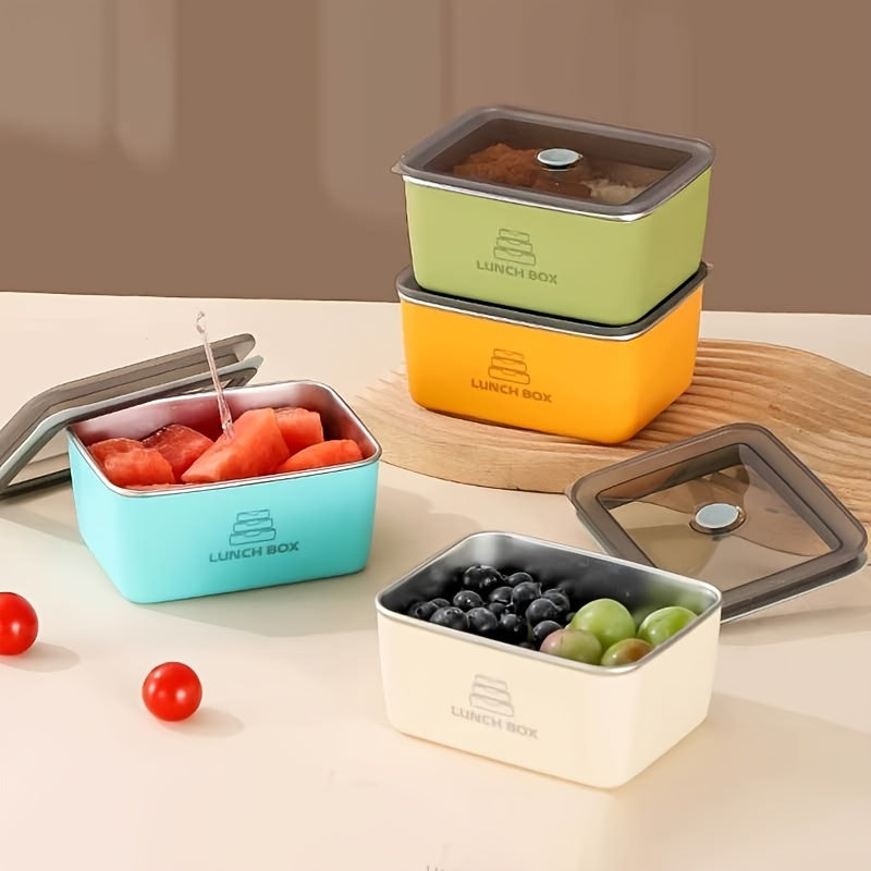 304 Stainless Steel Storage Containers with Clip-On Lids