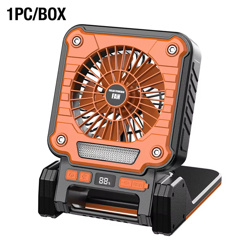 Outdoor Camping Fan Portable USB Tent Lighting LED Multifunctional Amazon Camping Solar Electric Fan