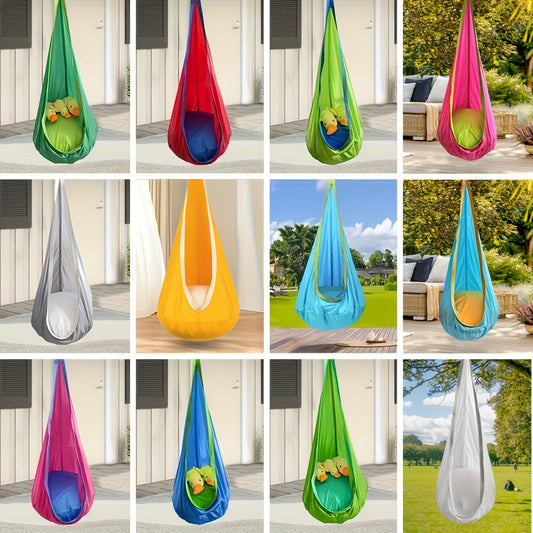 Comfortable 1pc Hanging Hammock Pod Swing Seat with Inflatable Pillow