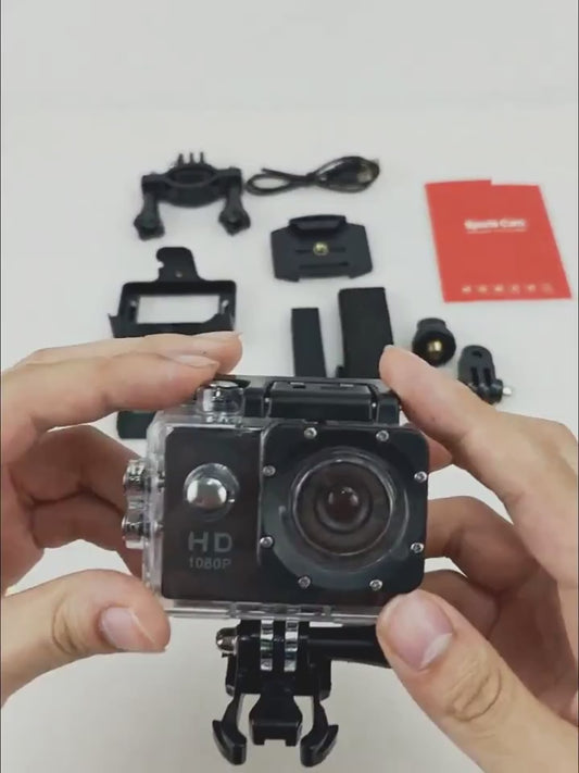 1080P Action Camera with 2-inch LCD Screen 5MP, 170° Zoom Wide Angle