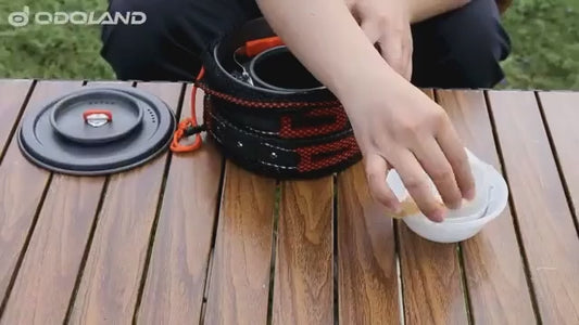 Camping Cookware Set with Teapot Combo Kit